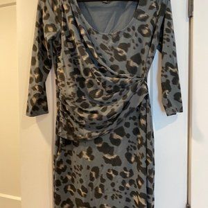 Ann Taylor Animal Print Wrap Dress